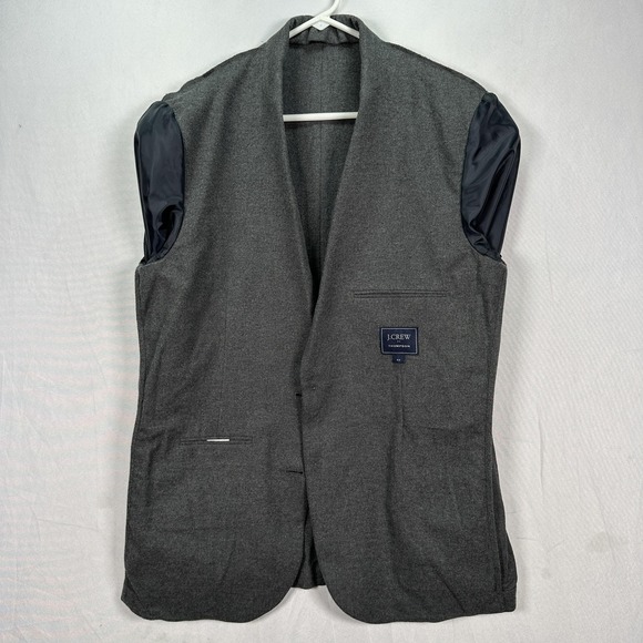 J Crew Blazer Mens 42 Gray Thompson Sport Coat Jacket Cotton Style J4299 NWT - Picture 9 of 13